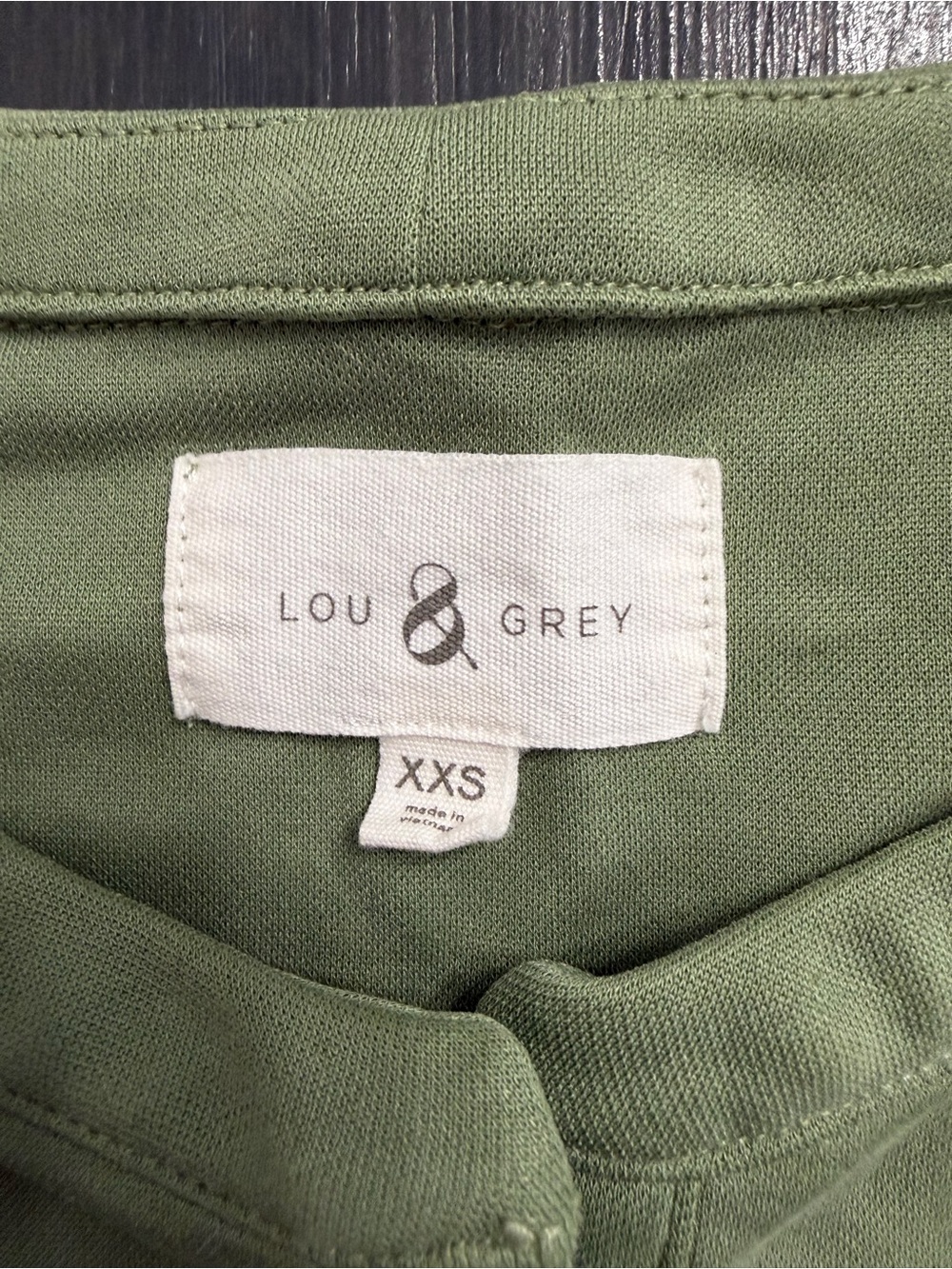 Lou & Grey Sage Green Lounge Set XXS Tank & Shorts - Picture 3 of 4